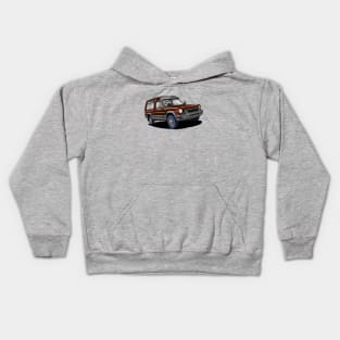 Brown Matra Rancho Car Kids Hoodie